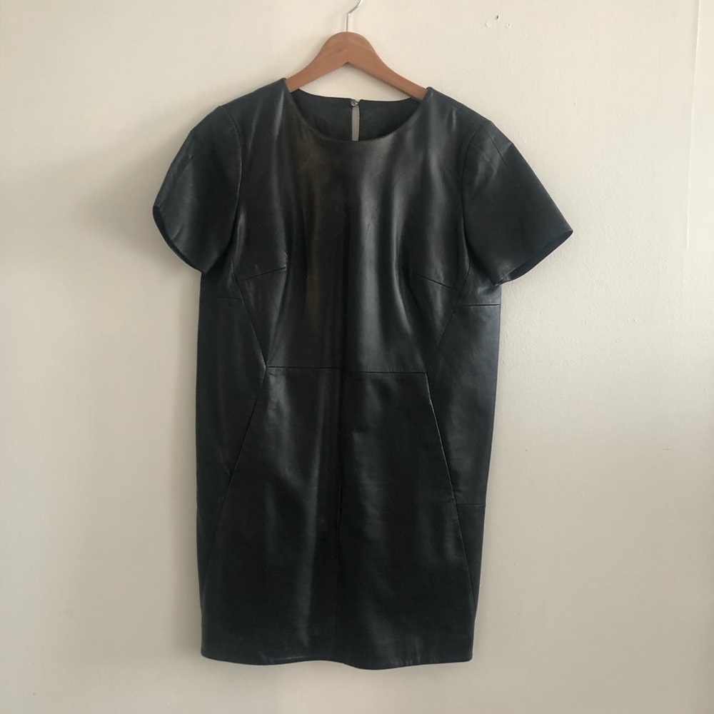 Leather Shift Dress